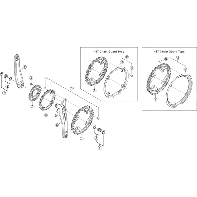 Balfes Bikes Shimano FC-M430-8 crank arm fixing bolt unit | Free postage over £30, £10 off first order, price match & 0% finance.