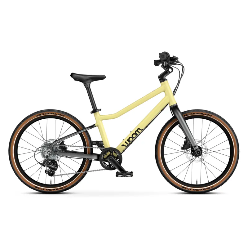 Woom Explore 4 Kids 20 inch Bike 2027 in mellow yellow