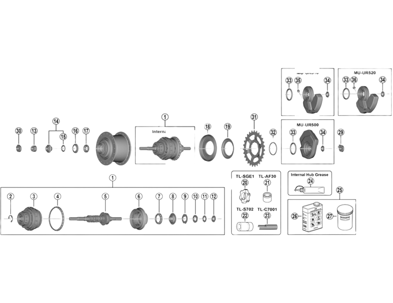 Balfes Bikes Shimano SG-S500 Alfine left hand inner dust cap | Free postage over £30, £10 off first order, price match & 0% finance.