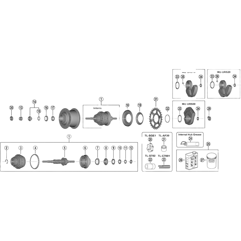 Balfes Bikes Shimano SG-S500 Alfine left hand inner dust cap | Free postage over £30, £10 off first order, price match & 0% finance.