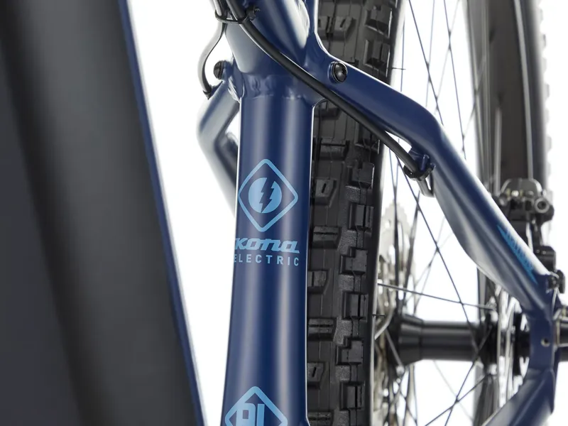 Kona Remote Electric Mountain Bike 2026 in Matte Midnight w/ Blue-Grey Decals-6