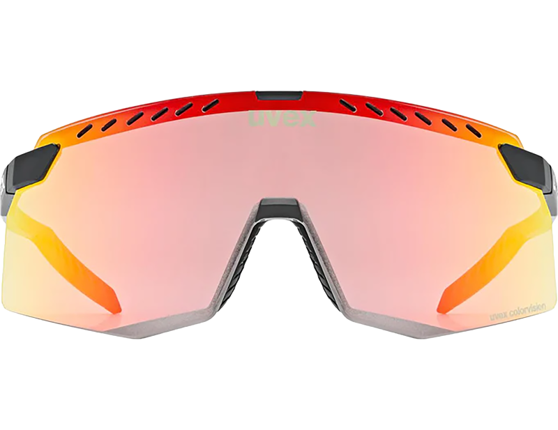 Uvex Pace Stage Cv Glasses in Black Matt/Mir. Red-1