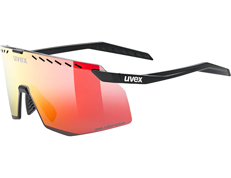 Uvex Pace Stage Cv Glasses in Black Matt/Mir. Red