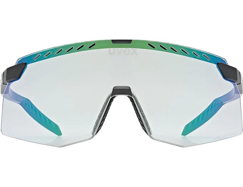 Uvex Pace Stage V Glasses in Black Matt/Mir.Green-1