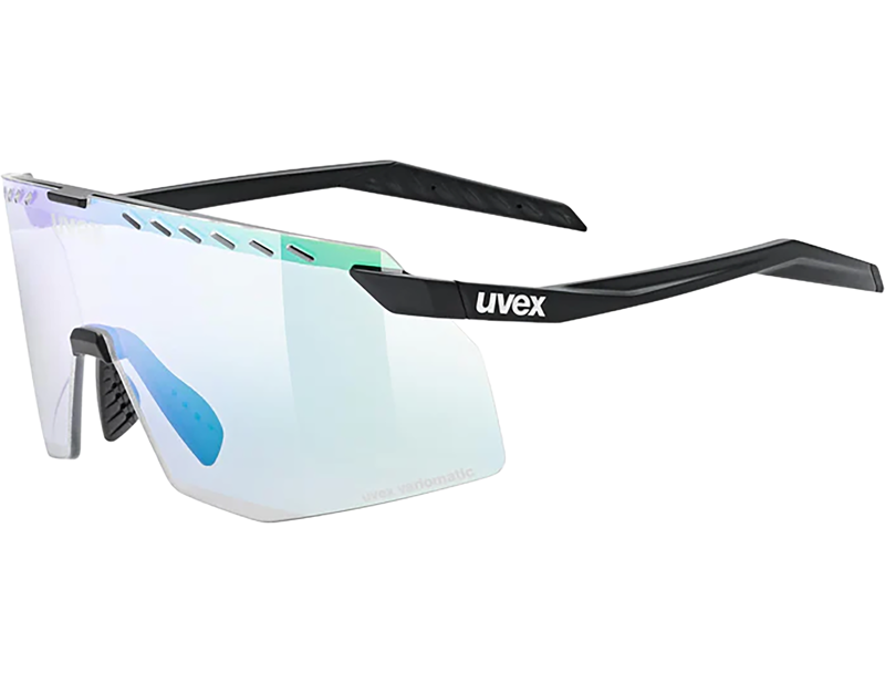 Uvex Pace Stage V Glasses in Black Matt/Mir.Green