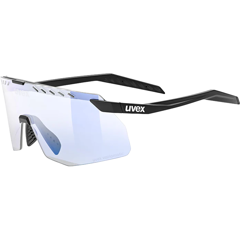 Balfes Bikes Uvex Pace Stage S V Glasses in Black Matt/Mir.Blue | Free postage over £30, £10 off first order, price match & 0% finance.
