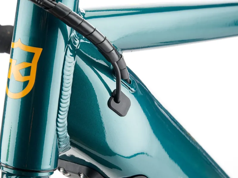 Kona Rove HD Electric Gravel Bike 2026 in Gloss Metallic Green w/ Matte Black Forest and Indicator Yellow Decals-4