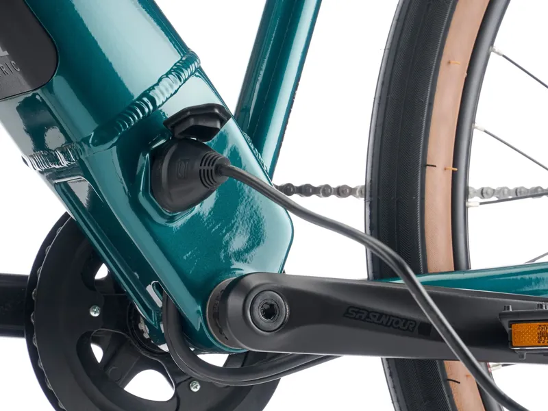 Kona Rove HD Electric Gravel Bike 2026 in Gloss Metallic Green w/ Matte Black Forest and Indicator Yellow Decals-5