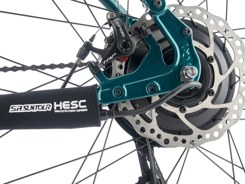 Kona Rove HD Electric Gravel Bike 2026 in Gloss Metallic Green w/ Matte Black Forest and Indicator Yellow Decals-6