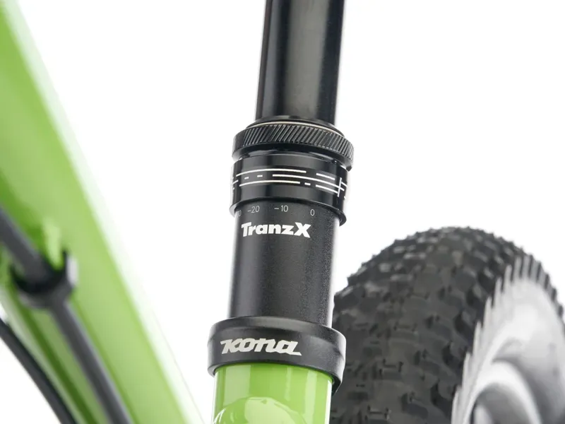 Kona Honzo Hardtail Mountain Bike 2026 in Gloss Kiwi w/ Charcoal and Turquoise Decals-4