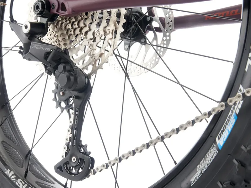 Kona Wo Hardtail Mountain Bike 2026 in Matte Plum w/ Oxy Fire Decals-9