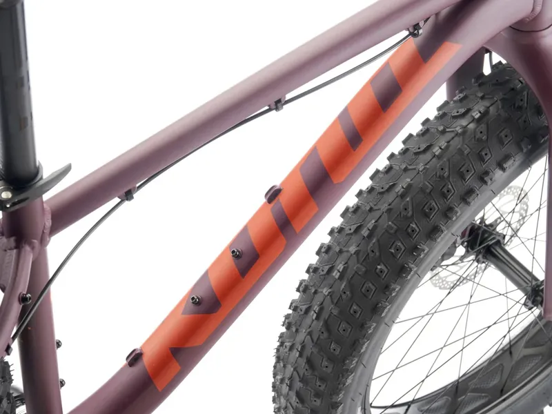 Kona Wo Hardtail Mountain Bike 2026 in Matte Plum w/ Oxy Fire Decals-7