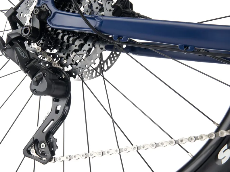 Kona Fire Mountain Hardtail Mountain Bike 2026 in Matte Midnight w/ Blue-Grey Decals-3