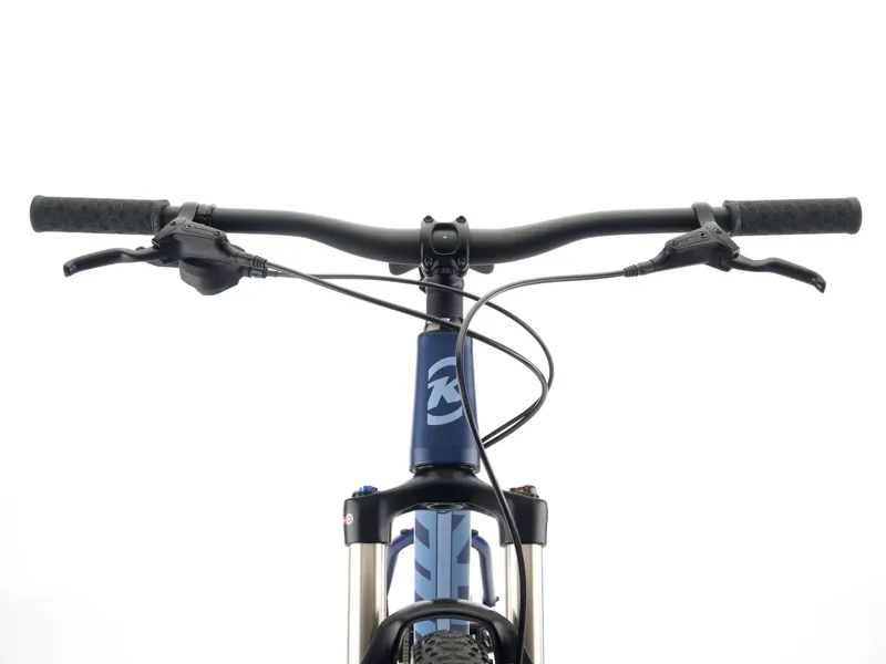 Kona Fire Mountain Hardtail Mountain Bike 2026 in Matte Midnight w/ Blue-Grey Decals-6