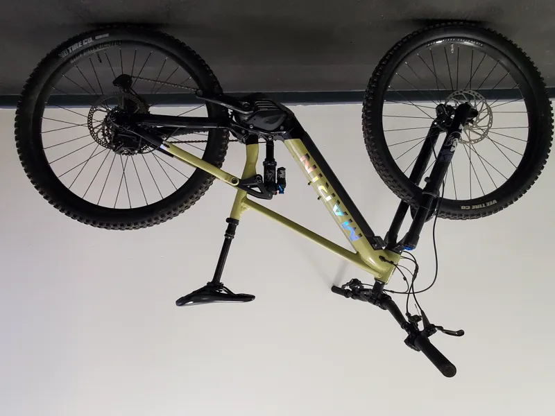 EX DEMO Marin Rift Zone E2 Medium Electric Mountain Bike 2024 in Tan/ Chrome-5