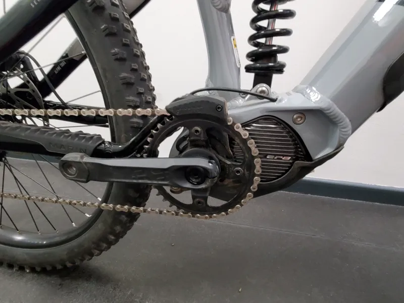 EX DEMO Marin Alpine Trail E2 Electric Full Suspension Mountain Bike Small 2024 in Silver/Black-2