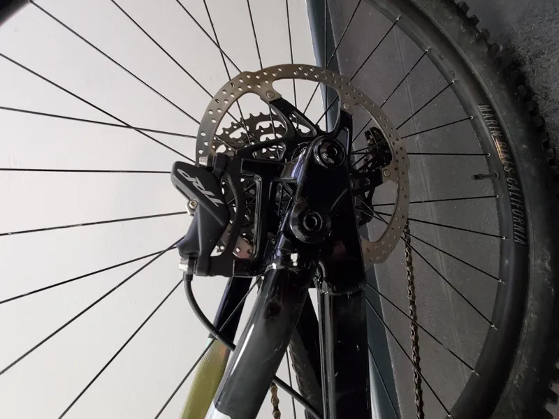 EX DEMO Marin Rift Zone E2 X-Large Electric Mountain Bike 2024 in Tan/Chrome-8