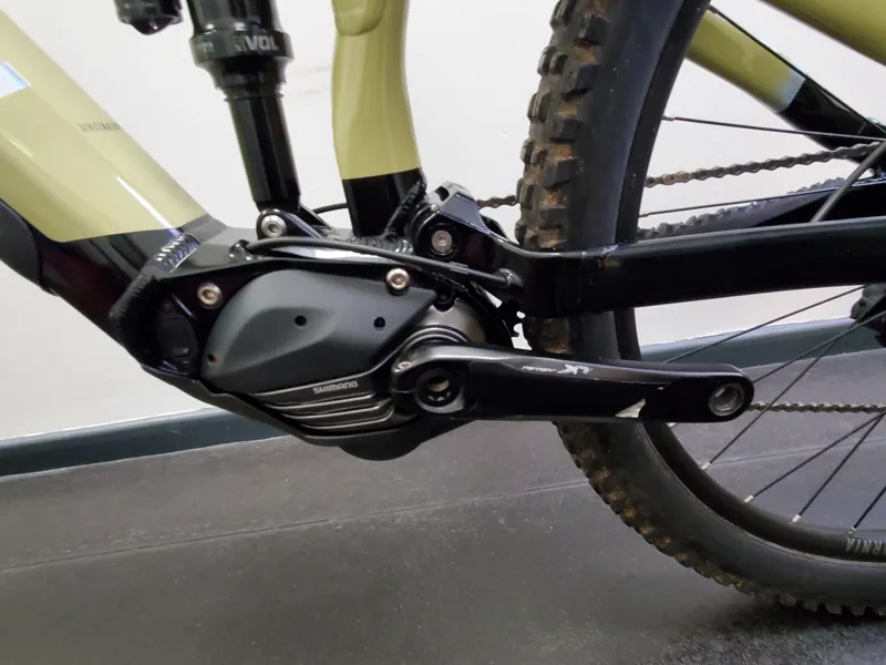 EX DEMO Marin Rift Zone E2 Medium Electric Mountain Bike 2024 in Tan/ Chrome-8