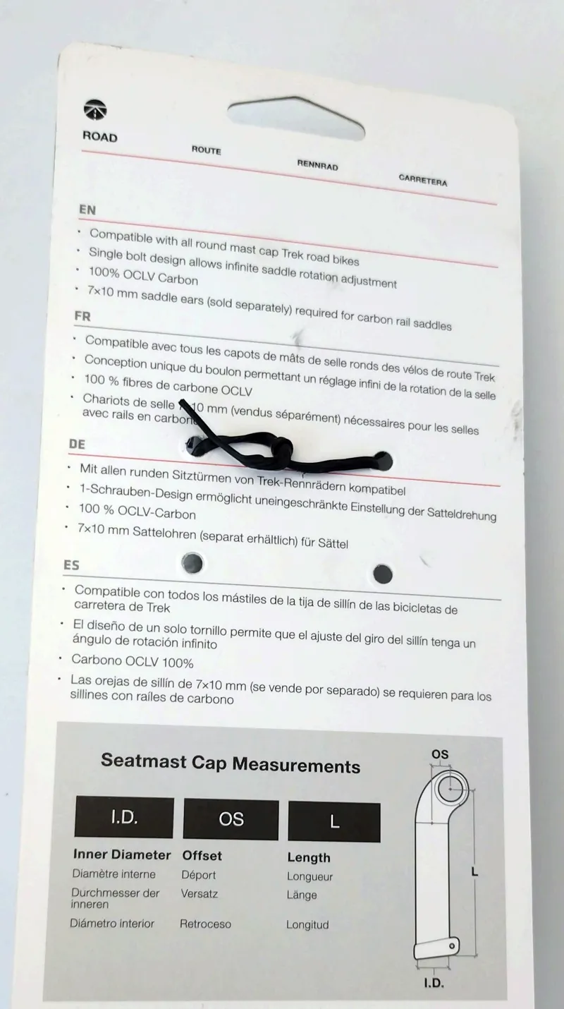 EX DISPLAY Trek Seatpost Round Seat Cap 175mm Length 20mm Offset in Black-2