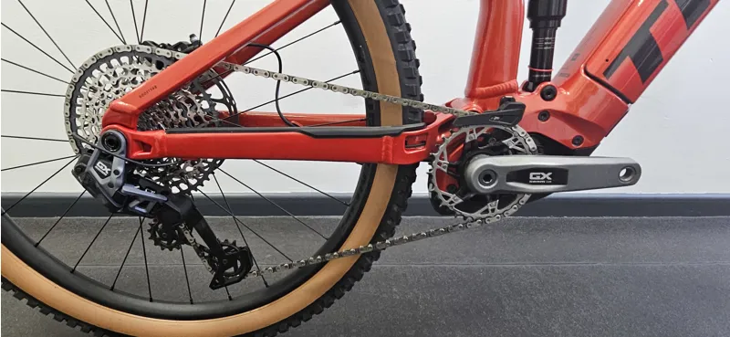 EX DEMO Trek Rail 8 Medium GX AX 625 Electric MTB in Lava Red-1