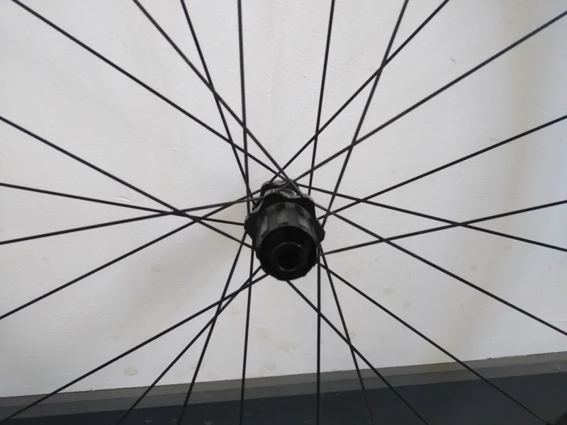 EX DISPLAY Bontrager Aeolus Elite 35 TLR Disc Rear 700c Shimano HG 9/10/11-Speed Road Wheel in Black-1