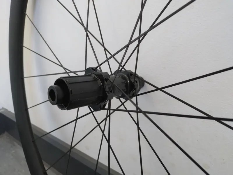 EX DISPLAY Bontrager Aeolus Elite 35 TLR Disc Rear 700c Shimano HG 9/10/11-Speed Road Wheel in Black-2