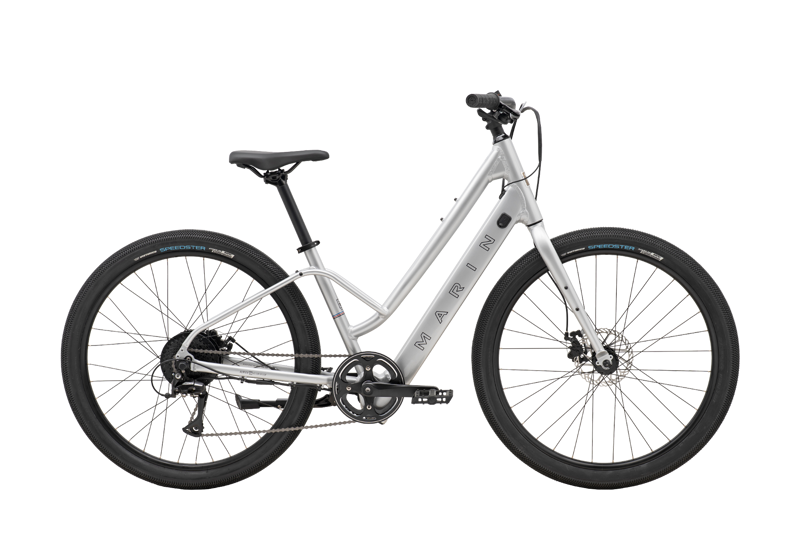 Marin Stinson E ST Electric Hybrid Bike 2025 in Silver