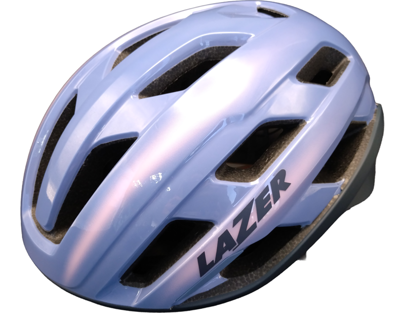 EX DISPLAY Lazer Strada KinetiCore Road Cycling Helmet Medium 55-59cm in Light Blue Sunset