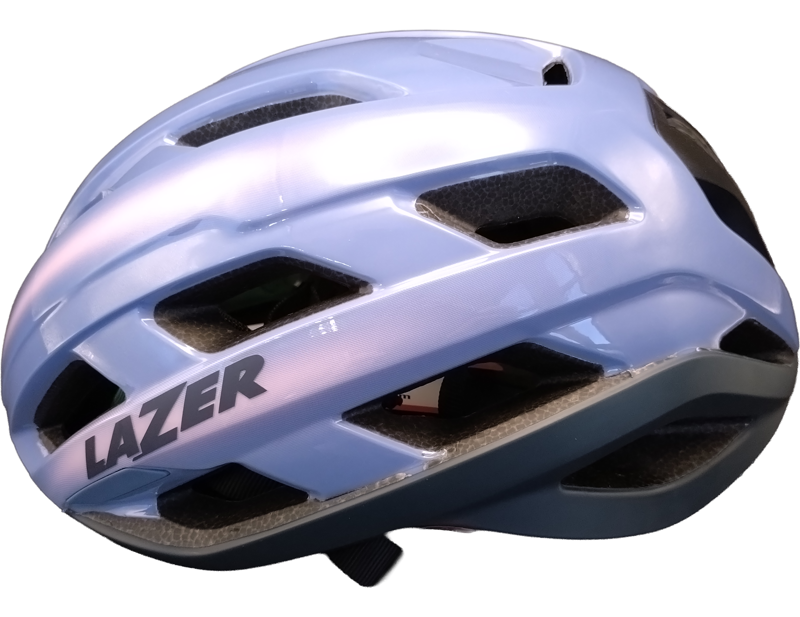 EX DISPLAY Lazer Strada KinetiCore Road Cycling Helmet Medium 55-59cm in Light Blue Sunset-3