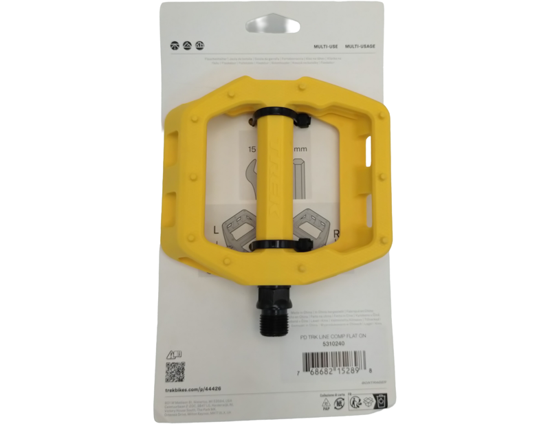 Trek Line Comp Flat Pedal Set in Yellow-1