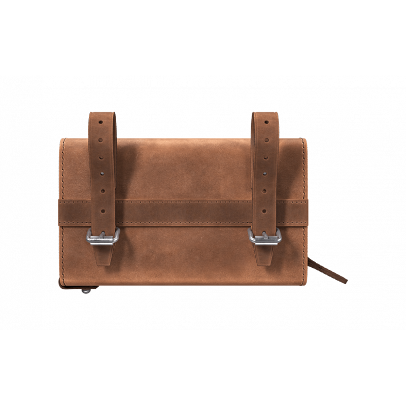 Brooks D Shaped Saddle Bag in Pre-Aged Brown-1