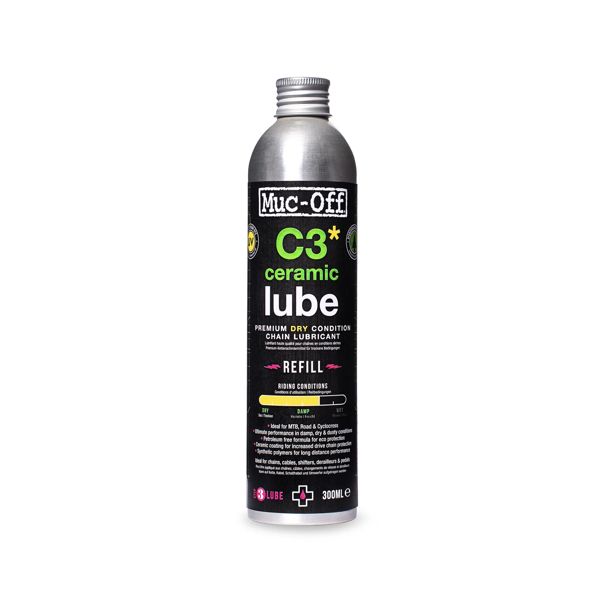 Muc-Off C3 Dry Ceramic Lube Refill 300ml - Main Image