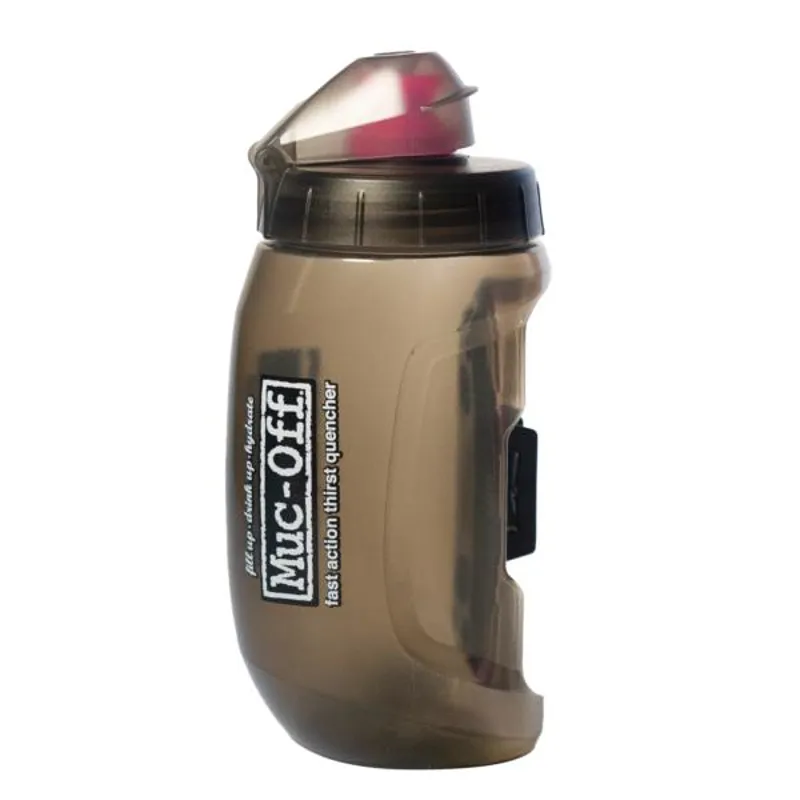 Muc-Off X Fidlock Twist Bottle 450ml + Bike Base in Smoked-3