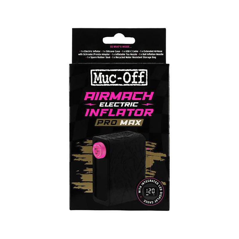Balfes Bikes Muc-Off Airmach Electric Pro Max Inflator in Black | Free postage over £30, £10 off first order, price match & 0% finance.