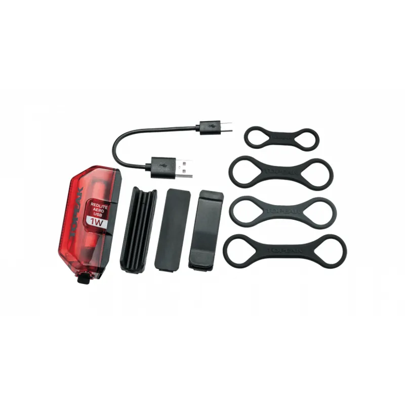 Topeak Redlite Aero USB 1W Rear Light in Red/Black-4