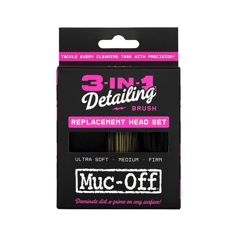 Balfes Bikes Muc-Off 3-in-1 Detailing Brush Replacement Head Set | Free postage over £30, £10 off first order, price match & 0% finance.
