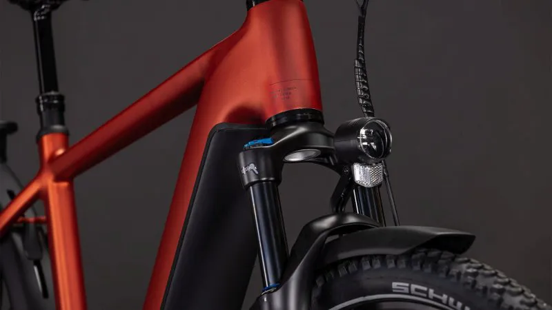 Cube Nuride Hybrid Pro 600 Electric Hybrid Bike 2026 in Chilli/Black-5