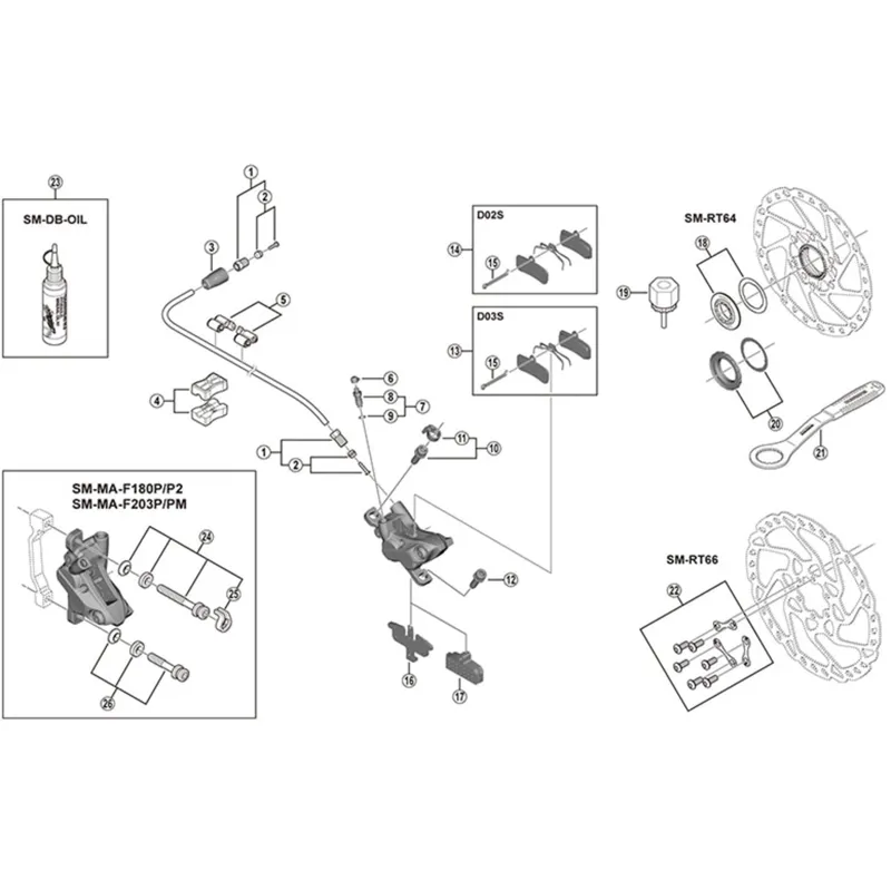 Shimano BR-M465 lock ring and washer-1