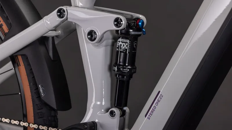 Cube Stereo Hybrid one22 Slx 800 Full Suspension Electric Mountain Bike 2026 in Greiege/Switch-4