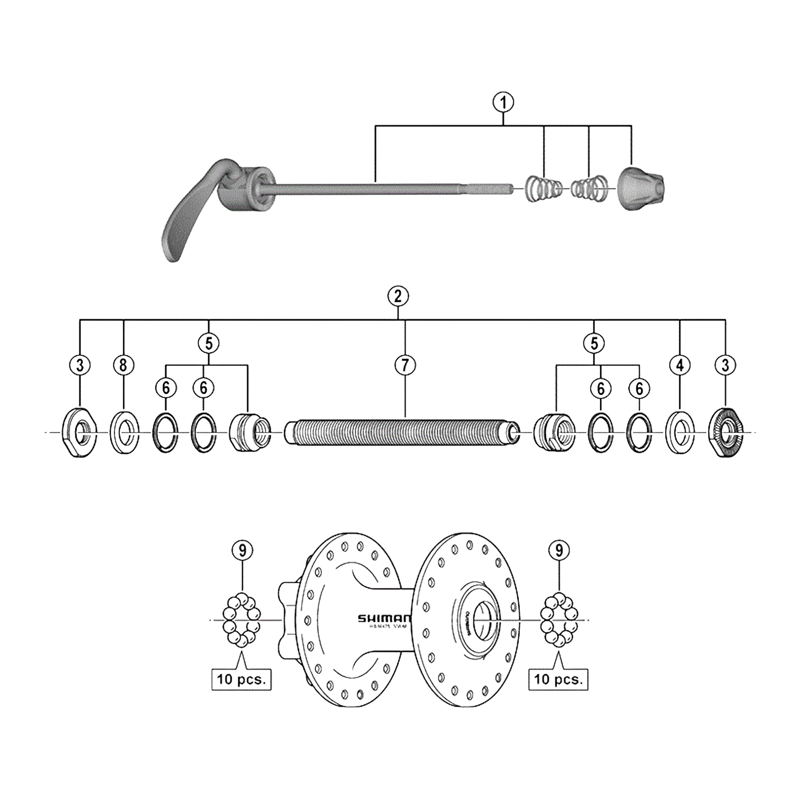 Balfes Bikes Shimano SHimano HB-M564 hub locknut 3 mm | Free postage over £30, £10 off first order, price match & 0% finance.