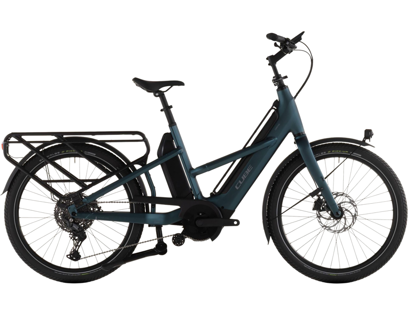 Balfes Bikes Cube Longtail Hybrid 800 Electric Cargo Bike 2026 in RoyalGreen/Black | Free postage over £30, £10 off first order, price match & 0% finance.