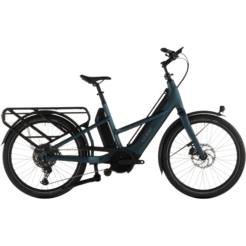 Balfes Bikes Cube Longtail Hybrid 800 Electric Cargo Bike 2026 in RoyalGreen/Black | Free postage over £30, £10 off first order, price match & 0% finance.
