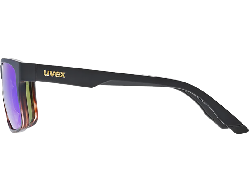 Uvex Poise Glasses in Black-Demi Matt / Mir.Green