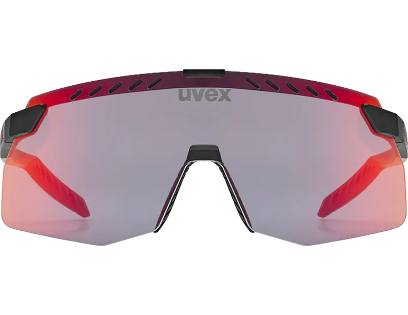 Uvex Pace Stage S Glasses in Black Matt / Mir.Red-1