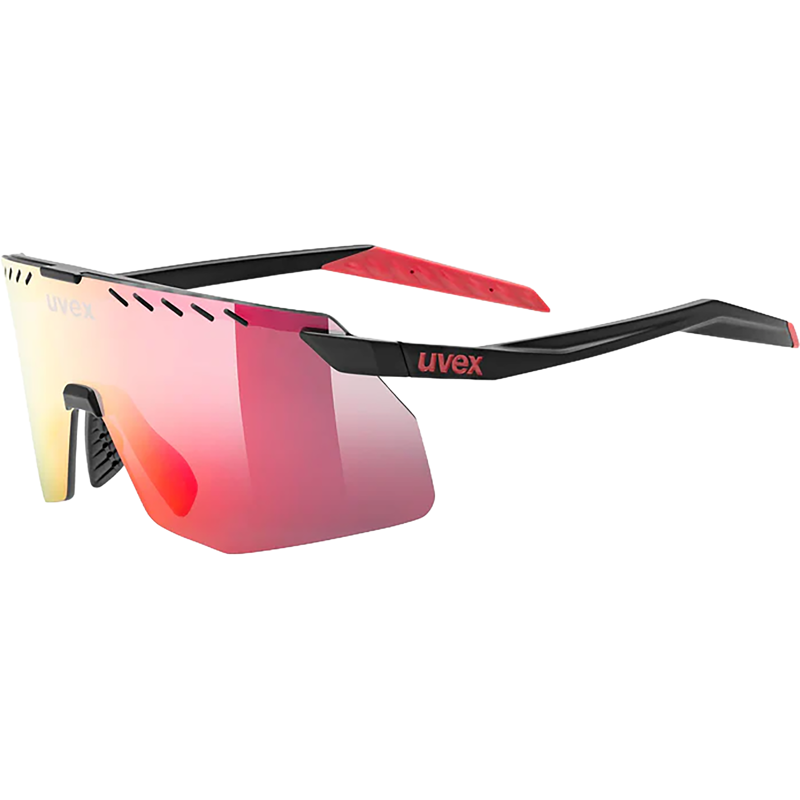 Balfes Bikes Uvex Pace Stage S Glasses in Black Matt / Mir.Red | Free postage over £30, £10 off first order, price match & 0% finance.