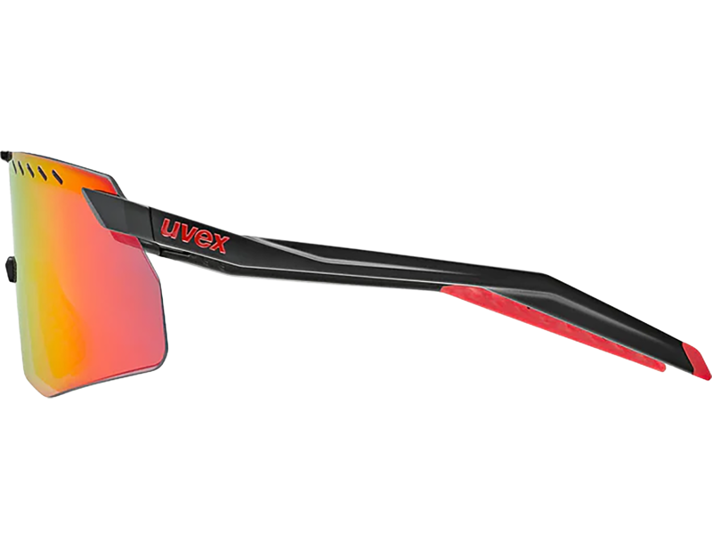 Uvex Pace Stage S Glasses in Black Matt / Mir.Red-2