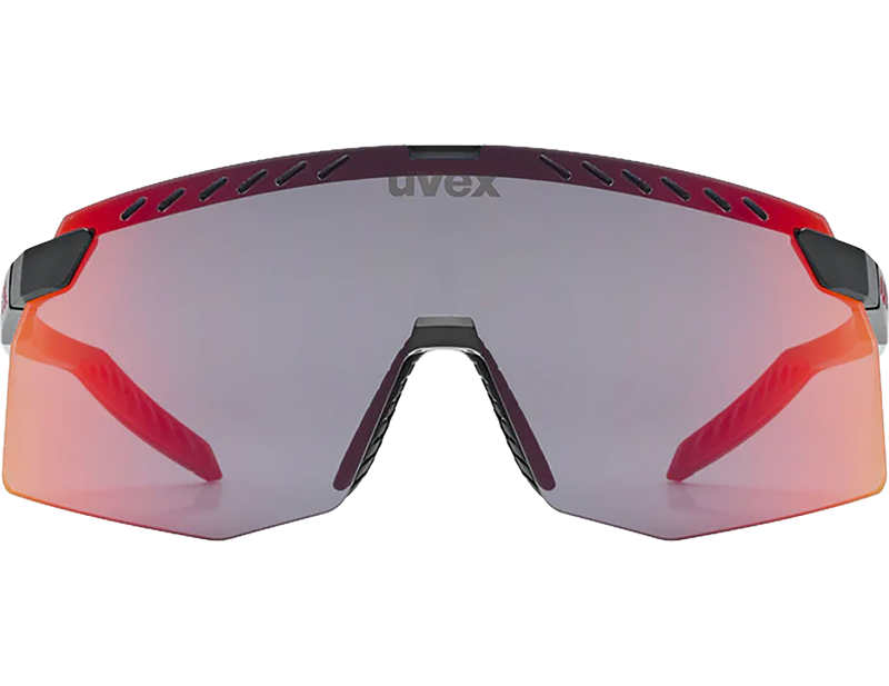 Uvex Pace Stage Glasses in Black Matt / Mir.Red-1