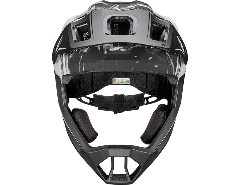Uvex React Jr Fullface in Black-White Matt-1