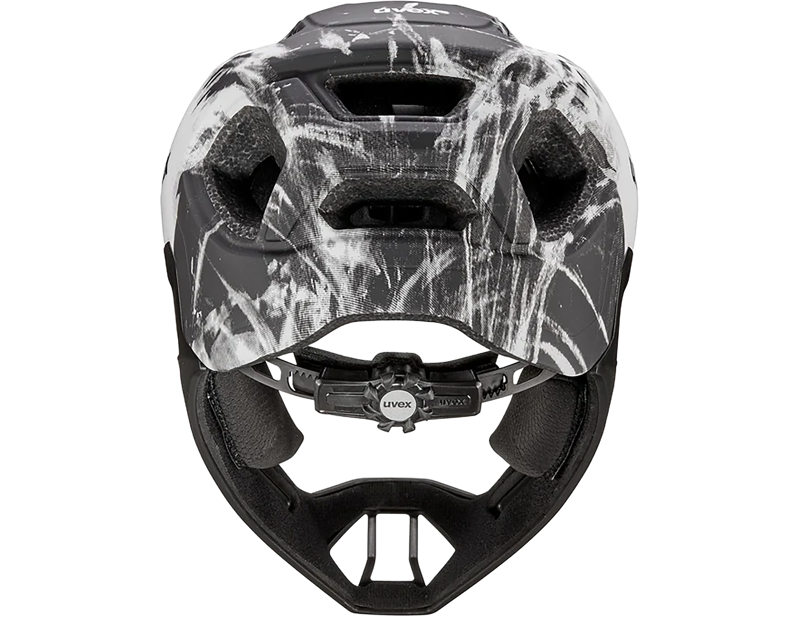 Uvex React Jr Fullface in Black-White Matt-3