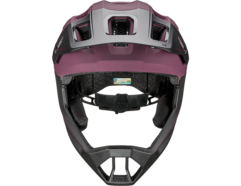 Uvex React Jr Fullface in Cranberry Matt-2